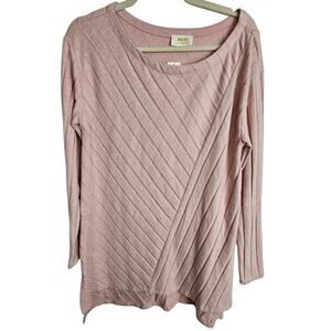 Maeve Anthropologie Sweater Rib Knit Sweater Tunic Sweater Women M Pink NEW